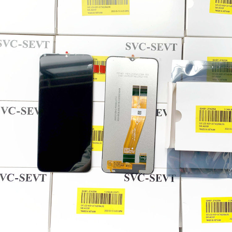 ขายปลีก โทรศัพท์ LCD จอสํารอง สําหรับ  A03 100% ของเดิมทดสอบจอมือถือ A035 Pantalla คุณภาพสูง