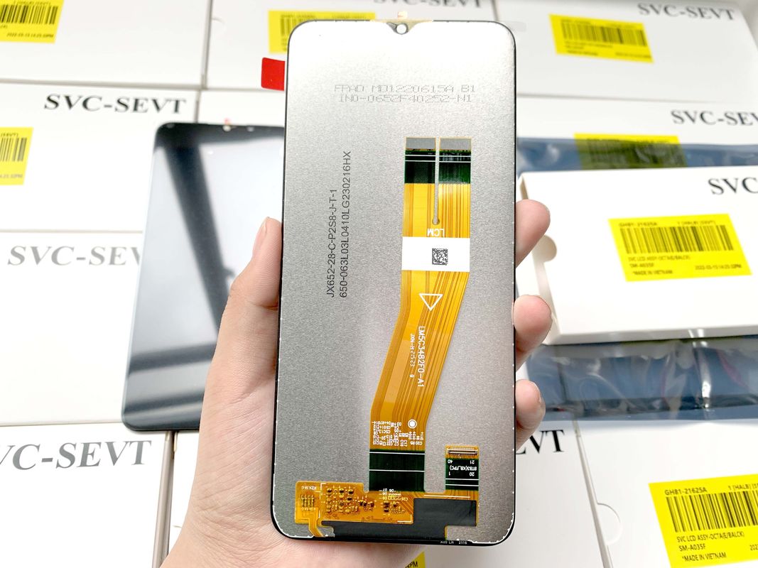 ขายปลีก โทรศัพท์ LCD จอสํารอง สําหรับ  A03 100% ของเดิมทดสอบจอมือถือ A035 Pantalla คุณภาพสูง