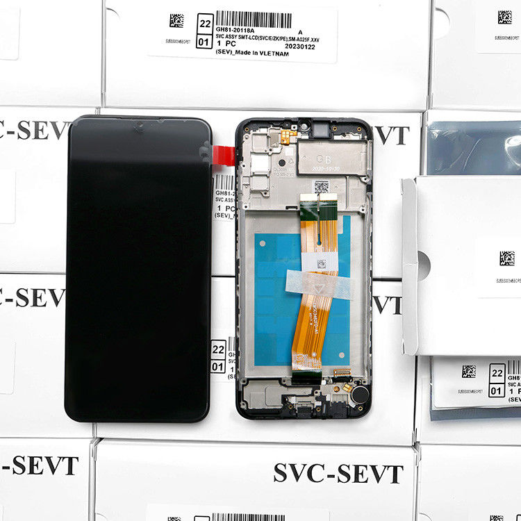 ขายปลีก A02S LCD lcd With Frame สําหรับ  A02S โรงงานจอสัมผัส  A025 Service Pack LCDS กางเกง