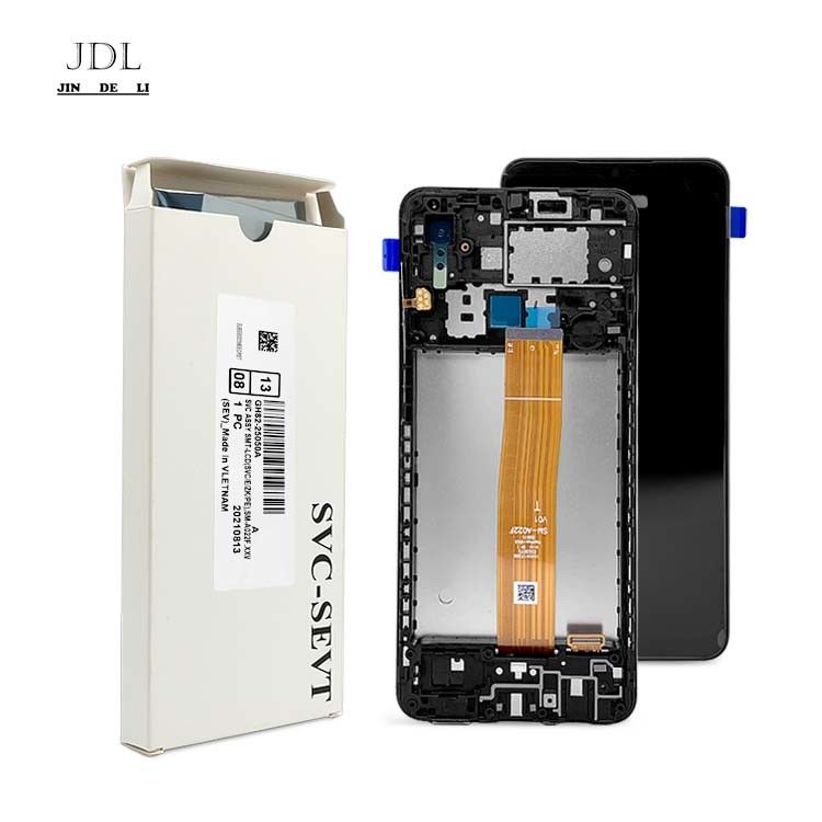 A02 LCD Display With Frame For  A022 เครื่องดิจิทไซส์จอสัมผัสเดิม Pantalla  A02 แซร์วิสแพ็ค LCDS