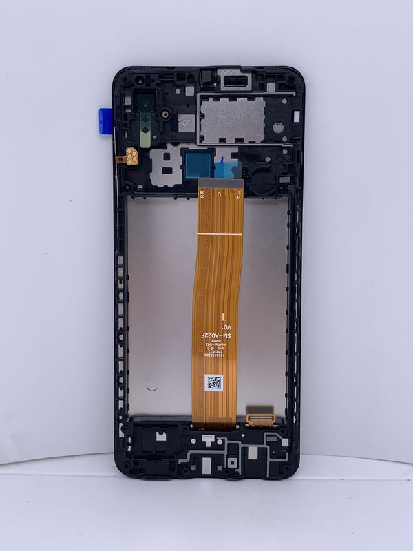 A02 LCD Display With Frame For  A022 เครื่องดิจิทไซส์จอสัมผัสเดิม Pantalla  A02 แซร์วิสแพ็ค LCDS
