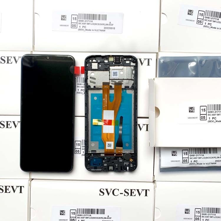 A03 Core LCD Screen Display With Frame สําหรับ  a03 core แผ่นบริการเดิม LCDS  A032 มือถือ Pantalla