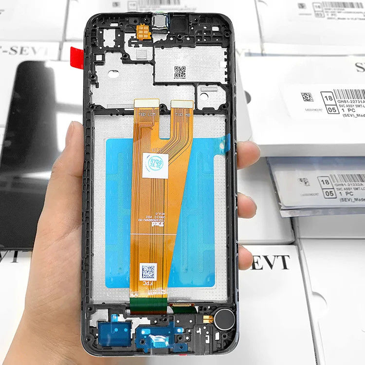 A045 จอ LCD พร้อมกรอบ สําหรับ  a045 มือถือ โทรศัพท์มือถือ ทัช Pantalla  A04 แผ่นจอ LCD ของเดิม
