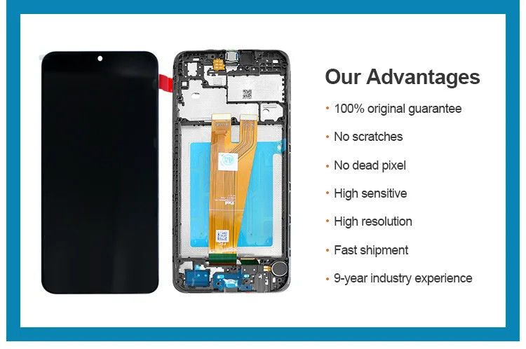 A045 จอ LCD พร้อมกรอบ สําหรับ  a045 มือถือ โทรศัพท์มือถือ ทัช Pantalla  A04 แผ่นจอ LCD ของเดิม