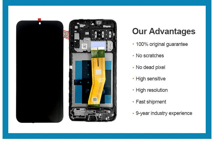 A14 4G LCD With Frame สําหรับ  A145P มือถือ โทรศัพท์มือถือ ทัช Pantalla  A145R Service Pack จอจอ LCDS