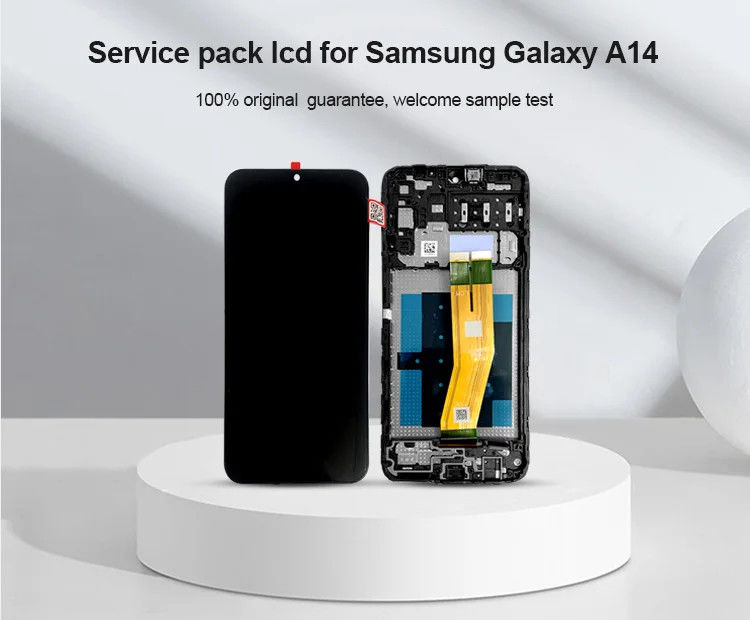 A14 4G LCD With Frame สําหรับ  A145P มือถือ โทรศัพท์มือถือ ทัช Pantalla  A145R Service Pack จอจอ LCDS