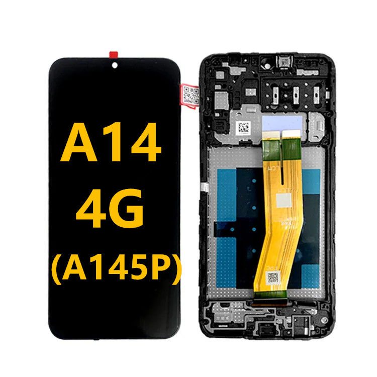 A14 4G LCD With Frame สําหรับ  A145P มือถือ โทรศัพท์มือถือ ทัช Pantalla  A145R Service Pack จอจอ LCDS