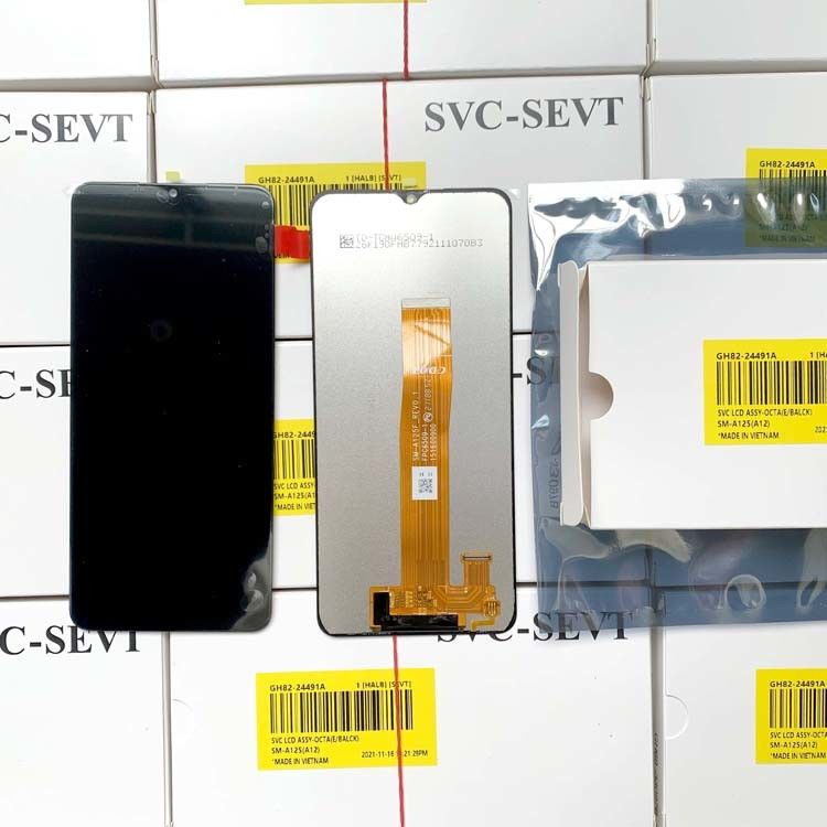 สีดํา A12 แผ่นจอ LCD แทนสําหรับจอเคลื่อนไหว ส่งโดย EMS FEDEX UPS DHL TNT
