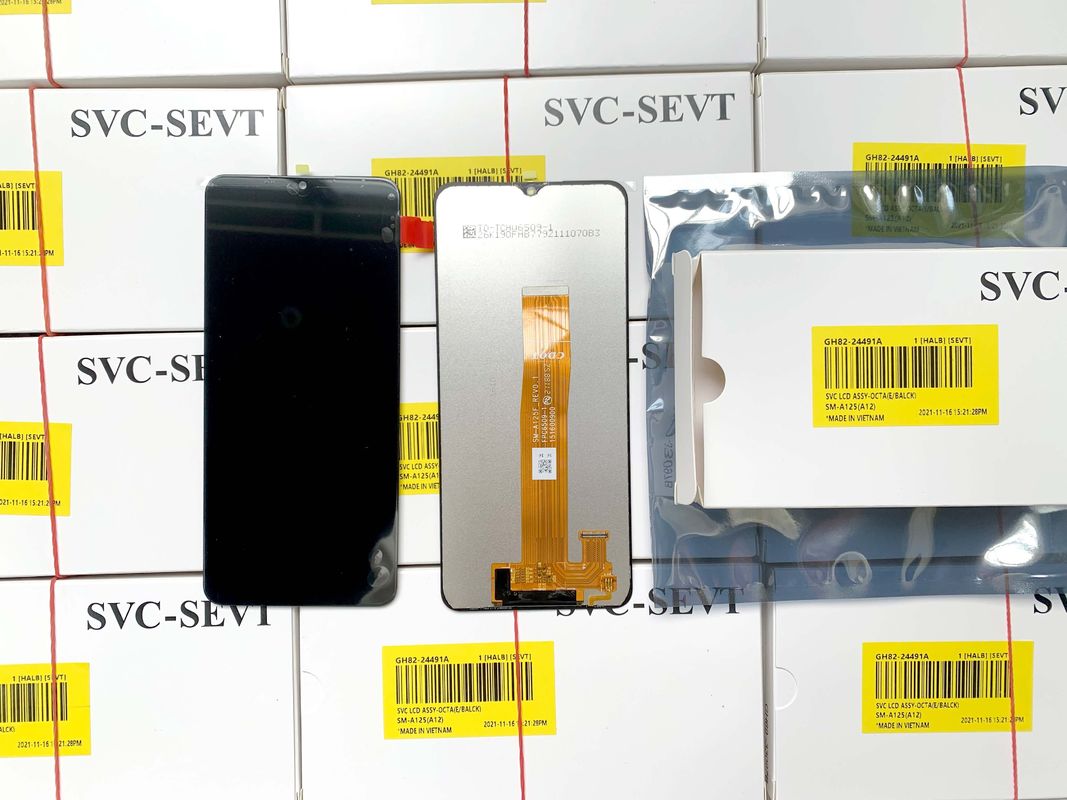 สีดํา A12 แผ่นจอ LCD แทนสําหรับจอเคลื่อนไหว ส่งโดย EMS FEDEX UPS DHL TNT