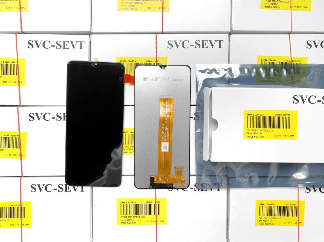 สีดํา A12 แผ่นจอ LCD แทนสําหรับจอเคลื่อนไหว ส่งโดย EMS FEDEX UPS DHL TNT