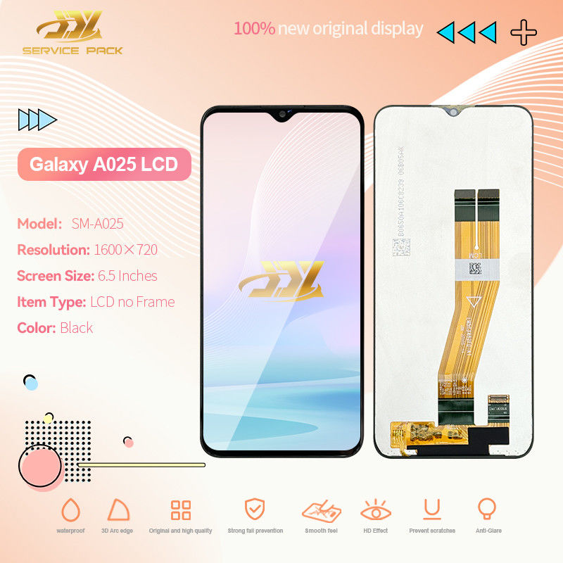 จอจอ LCD สีดํา แทน MOQ 5 ชิ้น สําหรับ A02S โมเดล โทรศัพท์มือถือ